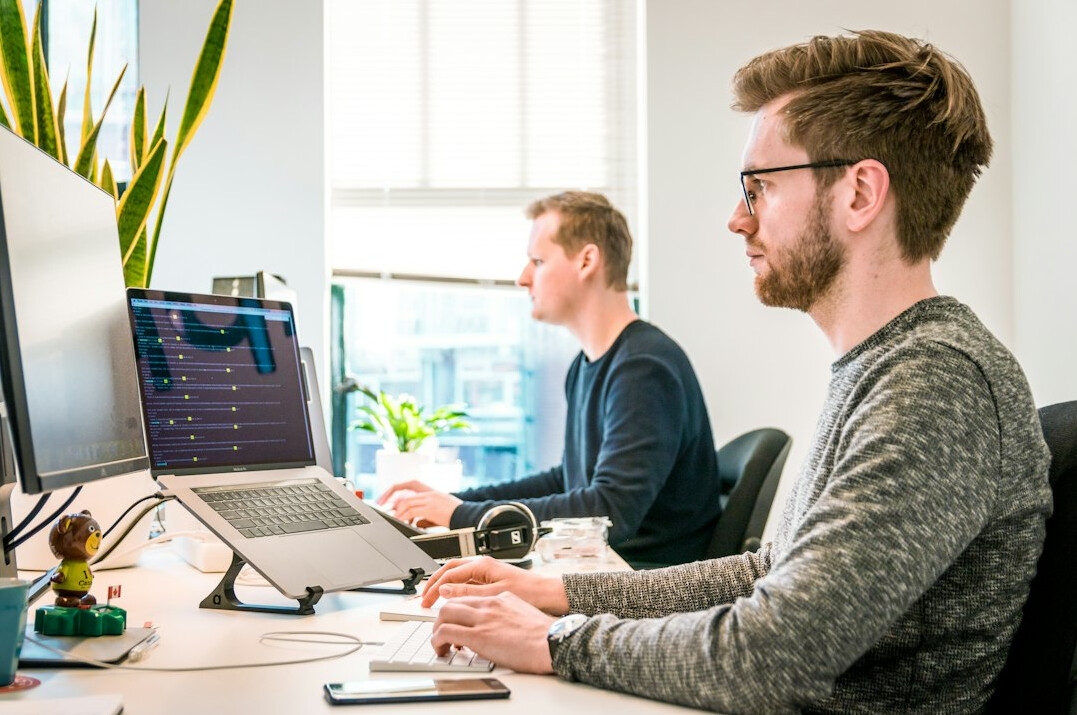team of programmers working