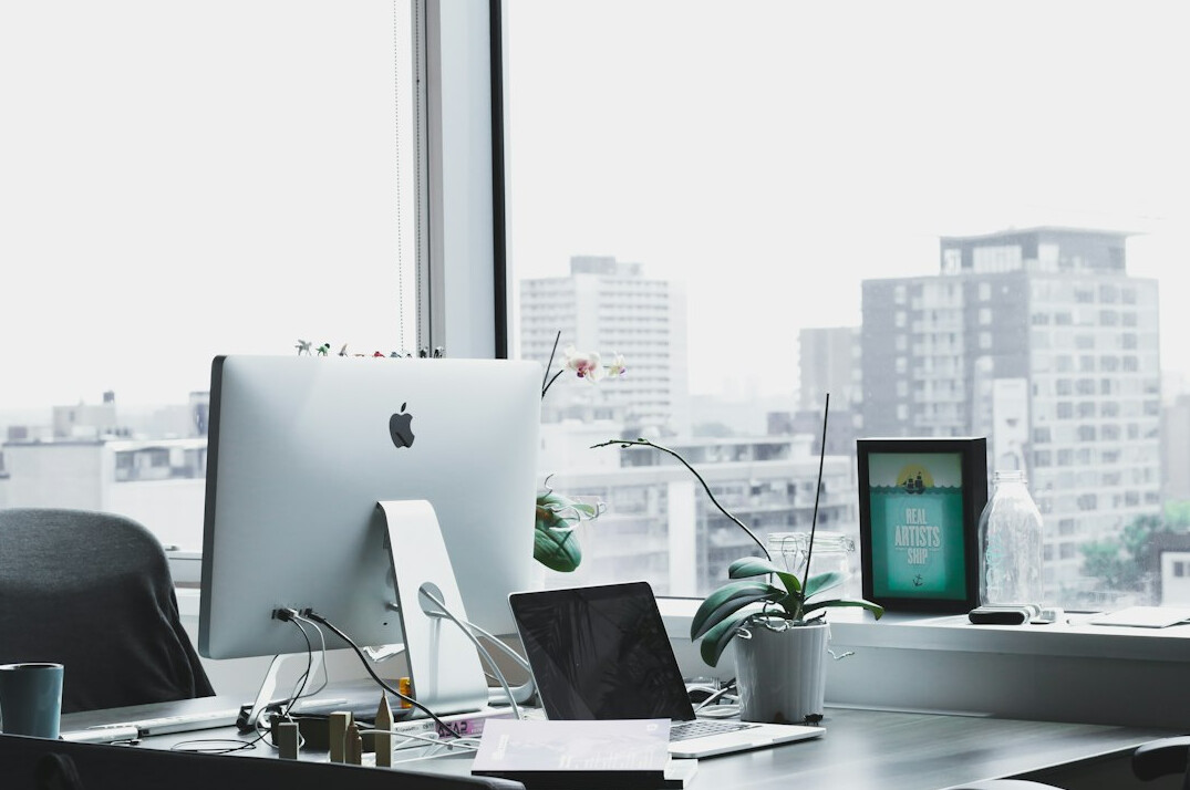 modern office with technology
