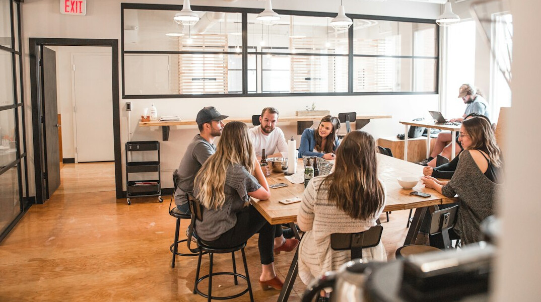 team collaboration in office
